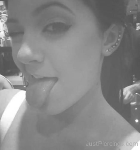 Naughty Girl With Multiple Ear Piercings-JP1169