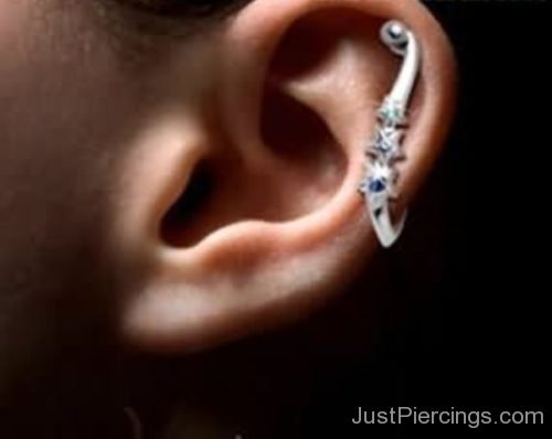 Star Cartilage Ear Piercing-JP1154