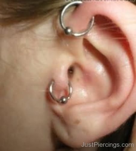 Tragus And Helix Ear Piercing-JP1285