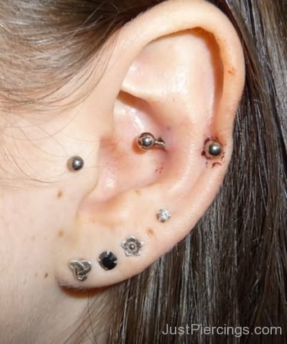 Tragus, Lobe And Snug Ear Piercing-JP159