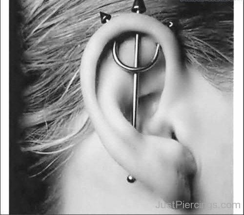 Trishul Industrial Ear Piercing-JP156