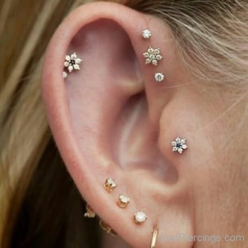 Amazing Flower Studs Helix Piercing-JP1002