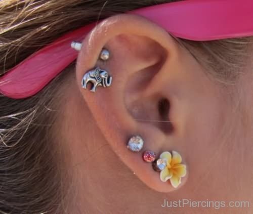 Cartilage Helix Piercing For Girls-JP1008