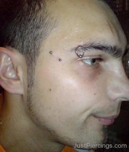 Crow’s Feet And Eyebrow Face Piercing-JP1045