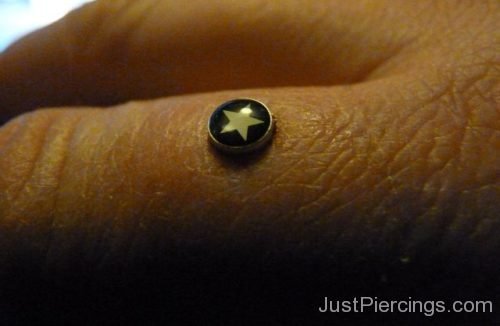 Dermal Piercing With Star Logo Dermals-JP1048