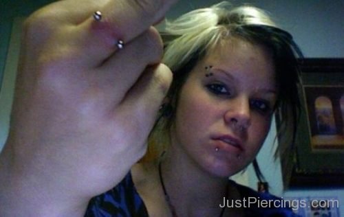 Finger , Double Eyebrow , Snake Bites Piercing-JP1058