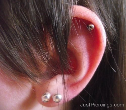 Helix Dual Lobe Piercing With Studs-JP1054