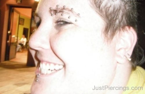 Multi Vertical Eyebrow Piercing-JP173